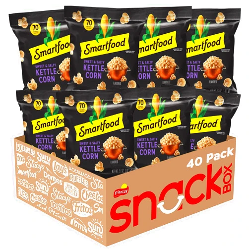 Smartfood Popcorn, Sweet & Salty Kettle Corn, 0.5 Ounce (Pack of 40)