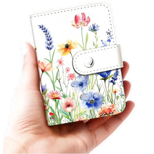 Lebrocoli Vintage Floral Small Photos Album for 2x3 Inch Films, 56 Pockets Mini Cute Albums Book for Polaroid Fujifilm Instax Mini Instant Camera Printer, Kpop Photocard Pictures Binders Holders