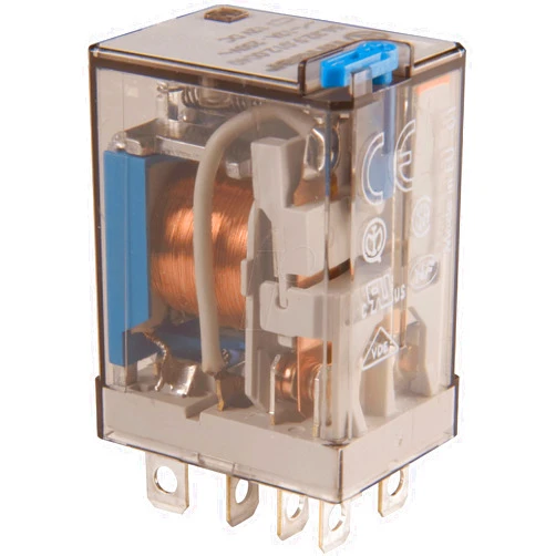 Finder 56.32.8.024.0040 DPDT 12A, 24V AC Coil, Agni Contact, Miniature Power Relay