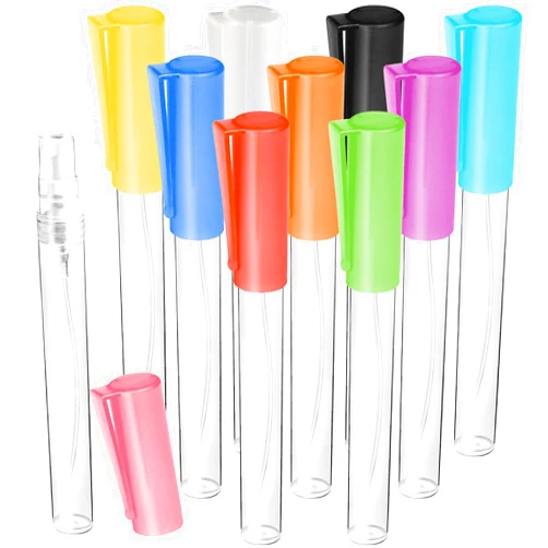 HNYYZL Mini Spray Bottle, Portable Sprayer 10ml 1/3oz Clear Empty Spray Bottle, Refillable Mini Perfume Bottle with Pen Clip, Fine Mist Perfume Atomize, Plastic Travel Bottle Container