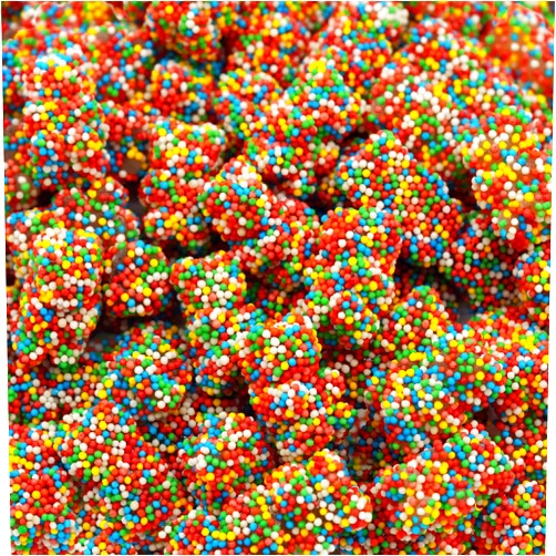 ILIKE! Crunchy Gummy Bears Candy | 1-Pound Pack | Rainbow Nonpareils Bits