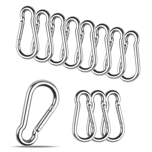 PEASUG Small Carabiner Clip, 1.57inch Carabiners Clips, Stainless Steel Mini Carabiner for Keys, Climbing, Fishing, Camping, Water Bottle, Pet Tags, Feeders, Flag Rigging, Hiking