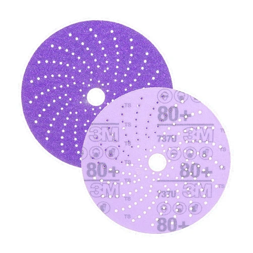 Cubitron 3M Cubitron II Hookit Clean Sanding Abrasive Disc 31371, 6 in, 80+ Grade, Pack of 50 Discs, Virtually Dust-Free, High Performance, Long Lasting, Multi-Hole Pattern, Feather Edging, Stock Removal