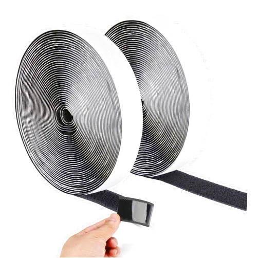 JEVONI 30Ft x 1Inch Hook and Loop Tape - Industrial Fastening Mounting Strips with Adhesive Heavy Duty - Sewing, Crafting,DIY- Indoor or Outdoor Use