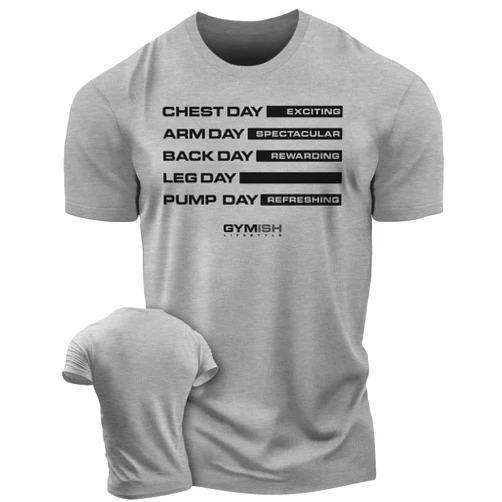 Gymish Lifestyle Gymdays Motivation Workout Shirts for Men, Gym Weightlifting Cool T-Shirts