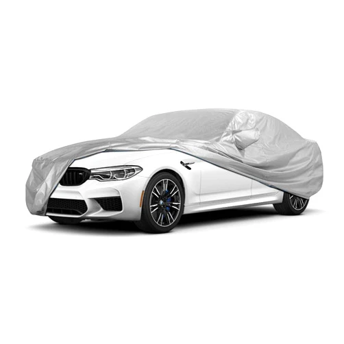 Crevelle Custom Fits for 2012-2023 BMW 5 Series M5 528i 530i 530e 535i 535d 540i 550i M550i Car Cover Silver Metallic Covers 528 530 535 540 550 M550