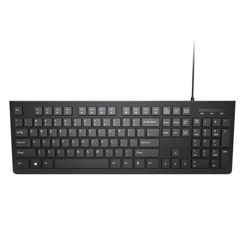 Tmaine Keyboard 4.9ft Cable, Wired Computer Keyboard with Stands, Low Profile Chiclet USB Keyboard for Windows/PC/Laptop/Desktop/Surface/Chromebook, Black, Full Size