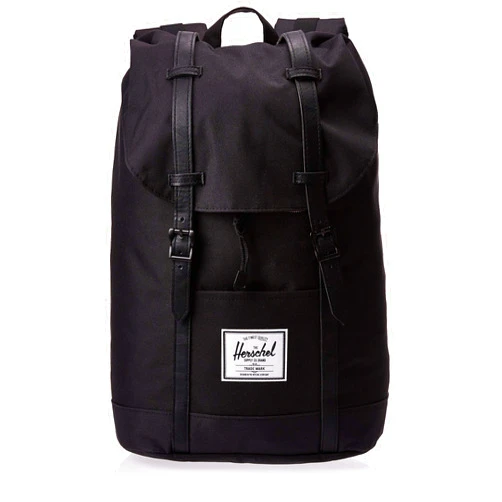 Herschel Retreat Backpack, Black/Black, Classic 19.5L