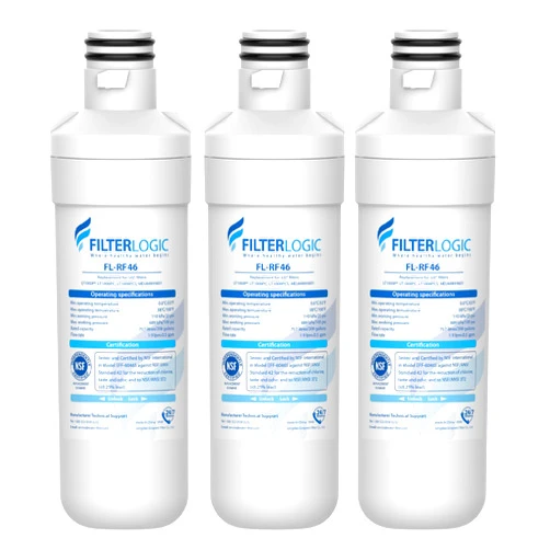 Filterlogic LT1000PC ADQ747935 MDJ64844601 Refrigerator Water Filter, Replacement for LG® LT1000P®/PC/PCS, LFXS26596S, LFXS28596S, LFXC22526S, ADQ74793501, ADQ74793502, Kenmore 46-9980, 3 Filters