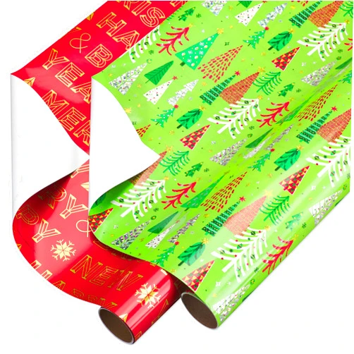 Papyrus Christmas Wrapping Paper Rolls, Holiday Sparkle (2 Rolls, 42.5 sq. ft.)