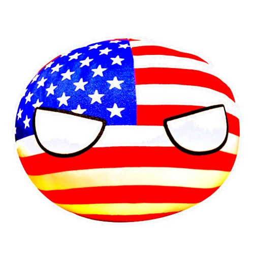 HIBILDER Country Ball Plushies Toys for Kids, Poland Ball Plushies Toys Plushies Pillow Stuffed Toys for Children Gifts (Style：US-2, Height：12inch)