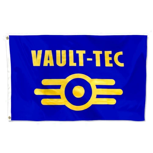 Cayyon Vault-Tec Flag Banner Outdoor Indoor Decoration Flag 3x5Feet Double Stitched Polyester with Brass Grommets