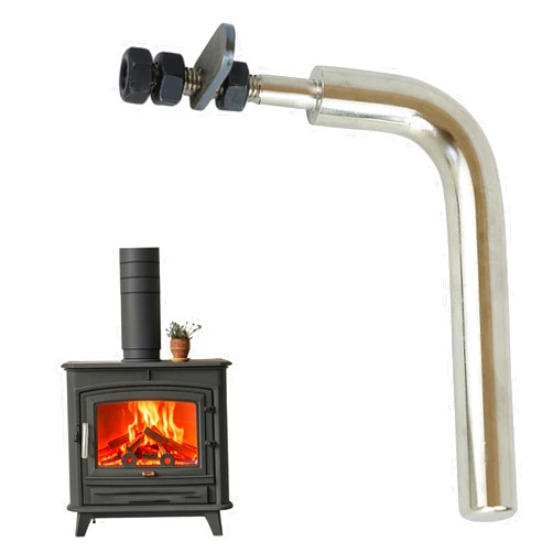 Veesper Fireplace Door Handles L Shaped & Sturdy Smooth Replacement Handle for Wood Stove Doors Metal Fireplace Accessories for Household Hotel and Indoor Heating