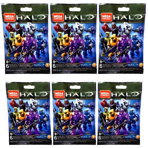 Mega Construx Halo Universe Series 1 Blind Bag Mini Figures Complete Set of 6