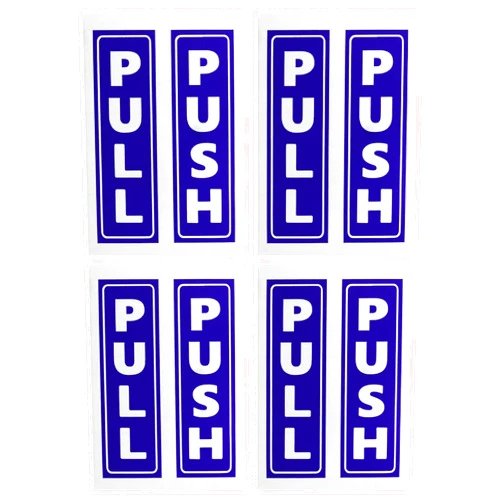 PATIKIL Push Pull Door Sign, 4 Set 2