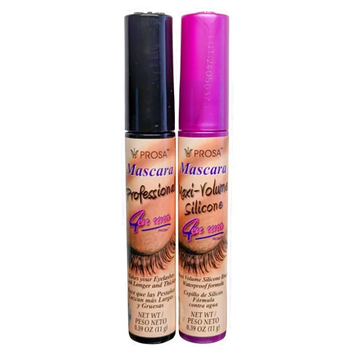 Super Lash Pro Mascara Professional & Maxi-Volume Silicone Waterproof Set, 0.39 oz (11 g) Each