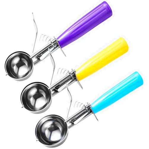 HOMURE H Portion Scoop Set, 3 PCS Cookie Scoops, Ice Cream Scoop, Dishers Scoops, Cupcake Scoop - #16 (2.7 oz), #20 (2 oz), #30 (1.25 oz)