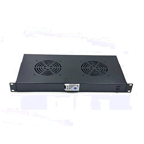RAISING ELECTRONICS Rack Mount Temperature Control Server Fan Cooling System with 2 Fans 1U