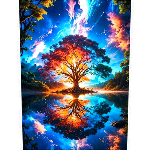 FQOVKYN Tree of Life Diamond Art Kits for Adults-Round Full Drill Diamond Painting Kits for Beginners, 5D Tree Paint with Diamonds Pictures Gem Art Painting Kits DIY Crafts Kits 12x16inch
