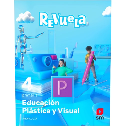 Spanish Edition by Equipo editorial SM, (Author), Alya Mark (Illustrator), Erica Salcedo Saiz (Illustrator), Gema García Ingelmo (Illustrator), José Luis Navarro García (Illustrator), Kike Ibáñez (Enrique Ibáñez Fernández) (Illustrator), Laura Sánchez Álvarez (Illustrator), Archivo SM, (Illustrator), Marta Chicote Juiz (Illustrator), Pam López (Illustrator), Roberto Zurdo (Illustrator), Teresa Bellón Muñoz (Illustrator) & 9 more Educación Plástica y Visual. 4 Primaria. Revuela. Andalucía