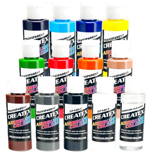 Createx Transparent 12 CREATEX Airbrush Paint Colors Set