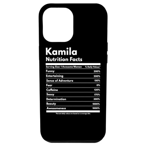 That's My Name Co. Kamila iPhone 12 Pro Max Kamila Nutrition Facts Gift Funny Personalized Name Kamila Case