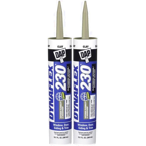 DAP 18416 Dynaflex 230 Premium Elastomeric Sealant, 10.1-Ounce, Clay, 10 Ounce- Pack of 2