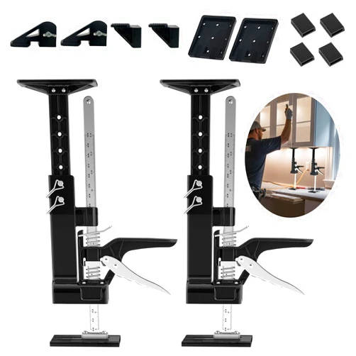 EASYGNAL Cabinet Jacks for Installing Cabinets,Hand Lifting Jack Tool 0-23.4 Inches 3rd Hand Support System with 360 lbs Capacity for Cabinet Jack, Drywall Jack& Cargo Bars, 2Pack