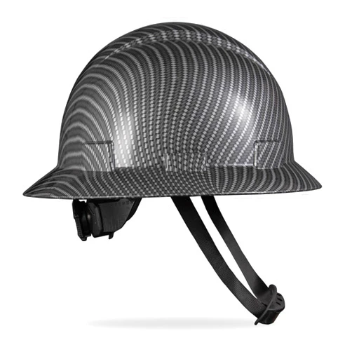 SRsafety Full Brim Hard Hat Carbon Fiber Design 6 Point Adjustable Ratchet Suspension OSHA Approved ABS Work Helmet for Men&Women ANSI Z89.1 Type I Class C