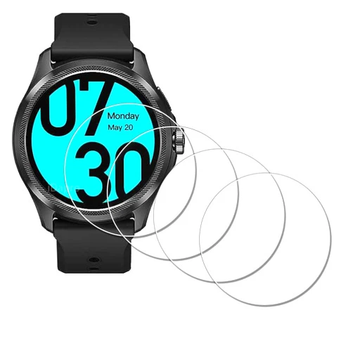 IDaPro Screen Protector for TicWatch Pro 5 Enduro/TicWatch Pro5 Smartwatch [4 Pack] Tempered Glass Anti-Scratch Bubble-Free Easy Installation