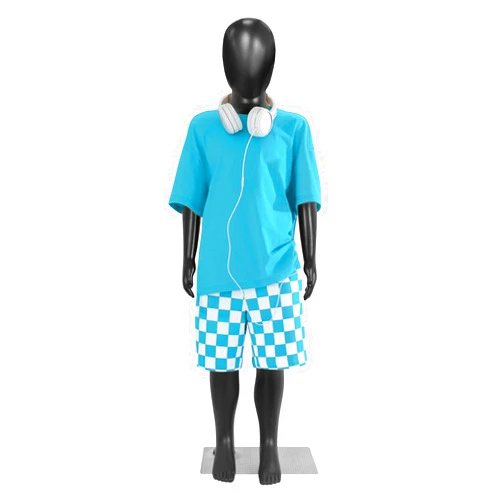 SHAREWIN Child Mannequin, Kids Mannequin Full Body 43.3 Inches, Black Children Dress Form Mannequin, Realistic Detachable Manikin Body Display with Metal Base