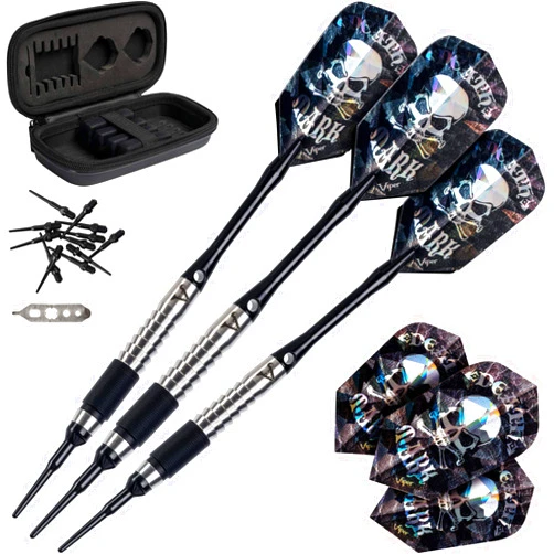 Viper Desperado 80% Tungsten Soft Tip Darts with Storage/Travel Case: Death Mark, 18 Grams