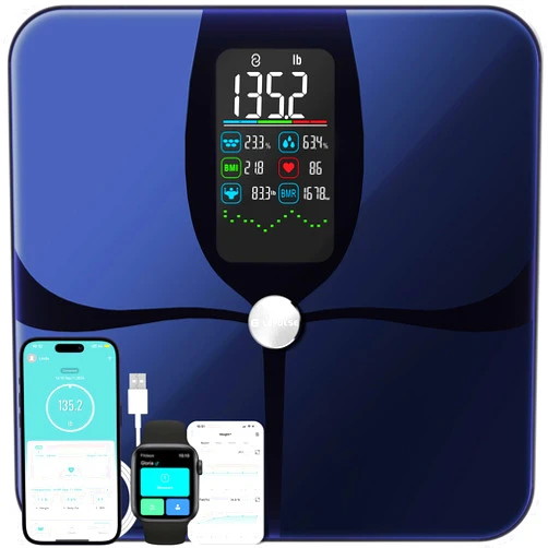 Lepulse Smart Weight Scale With BMI Body Fat Muscle Mass, 4.68