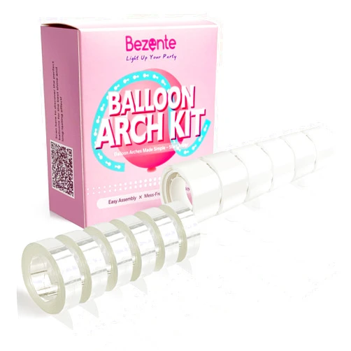 Bezente Balloon Arch Kit, 98.4ft Balloon Decorating Garland Tape Strips and 600pcs Glue Point Dot Stickers for Wedding Birthday Baby Shower Party Decorations