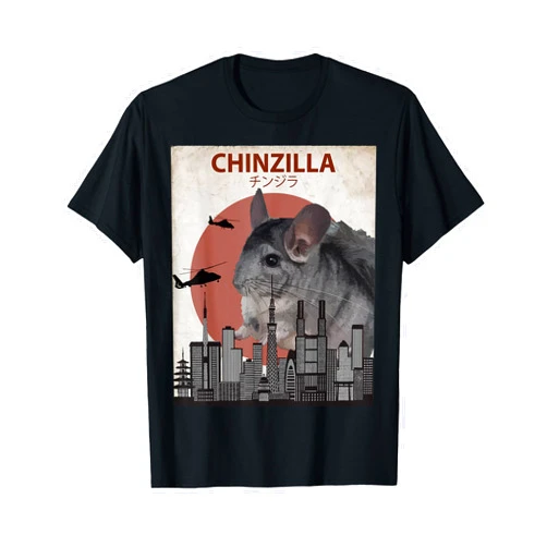 Animalzilla Cute Animal Tee Shirts Chinzilla Funny Chinchilla T-Shirt | Chinchilla Lovers Gift T-Shirt