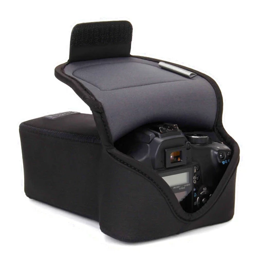 USA GEAR DSLR Camera Case/SLR Camera Sleeve for Zoom Lens with Neoprene Protection, Holster Belt Loop and Accessory Storage - Compatible with Canon, Nikon, Sony, Olympus, Pentax & More