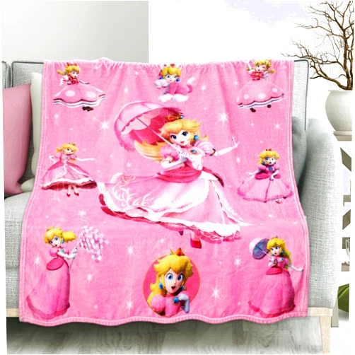 Ombufty Pink Cartoon Throw Blanket for Girls - 52x42 Inch Soft Plush Fluffy Blanket for Kids Toddler Baby Couch Bed Preschool Outdoor Travel Xmas Gifts