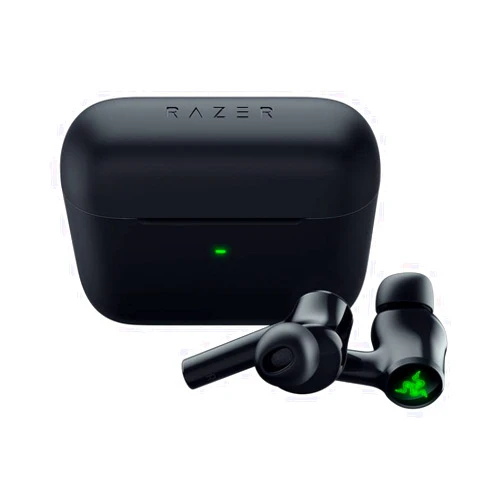 Razer Hammerhead True Wireless (2nd Gen) Bluetooth Gaming Earbuds: Chroma RGB Lighting -60ms Low-Latency- Active Noise Cancellation - Dual Environmental Noise Cancelling Microphones- Classic Black