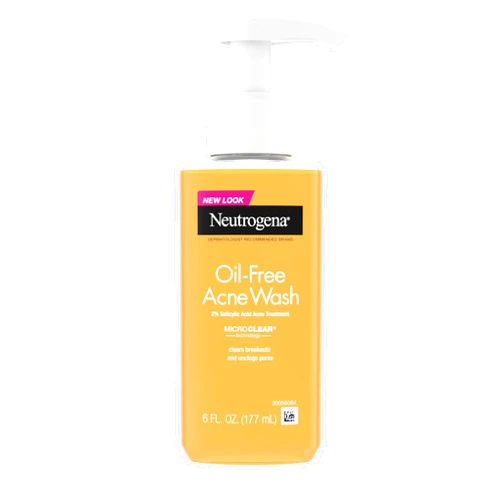 Neutrogena Oil-Free Acne Face Wash, Breakout Prone Skin Facial Cleanser with 2% Salicylic Acid Acne Treatment for Face, 6 fl. oz