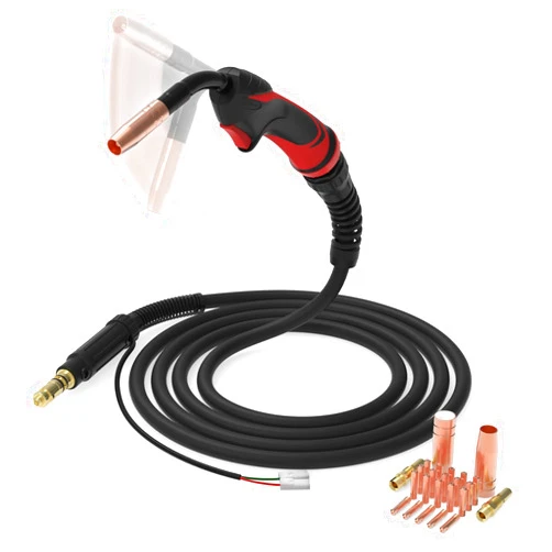 YESWELDER Flexible MIG Welding Gun Torch Stinger 100Amp 10ft (3m) Replacement for Lincoln Magnum 100L K530-5 & MIG Welding Gun Kit .035