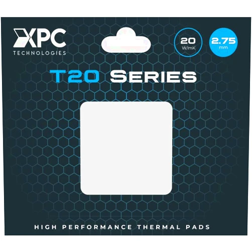 XPC Technologies XPC High Performance 20W/mK Thermal Pad T20 Series, 100 x 100mm, White, 0.5mm to 3.5mm Thickness, Non-Conductive for GPU, Electronics, Computer Parts (2.75mm)