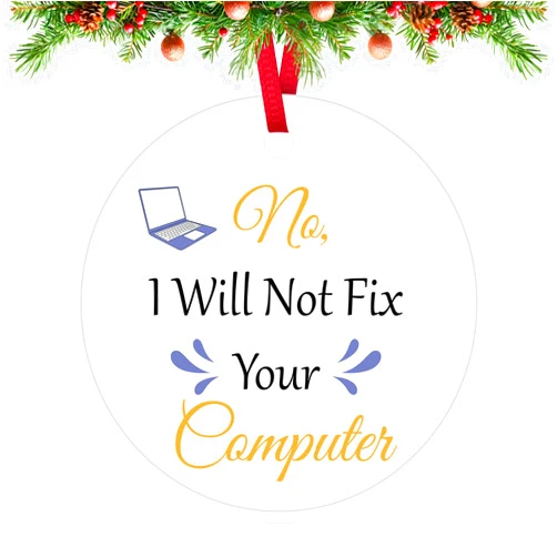 Baipilu Computer Programmer Gifts for Men Christmas Ornament Funny Software Engineer Gift Computer Science Gift Ceramic Ornament Computer Lover Gift Science Tech Developer Coding Geek Gift