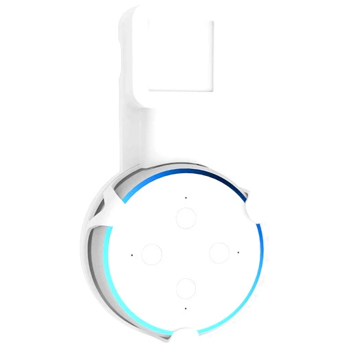 WALI Outlet Wall Mount, Holder Stand for Echo Dot 3rd Gen, Smart Home Speakers Plug Mount for Alexa with Cable Management, (AMM002-W), 1 Pack, White