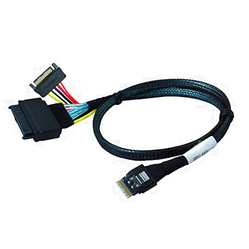 Micro SATA Cables Slim SAS SFF-8654 4i Straight to SFF-8639 U.2 Cable