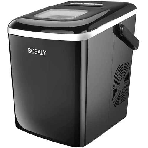 HHEE Ice Maker, Portable Countertop Ice Makers, Crushed Nugget Ice Maker- Make Ice 26LBS/24H, 8-10 Mins Quick Machine with Ice Scoop and Basket for Home/Office/Bar (White), 9.1x 12. 2 x 12. 8 inches