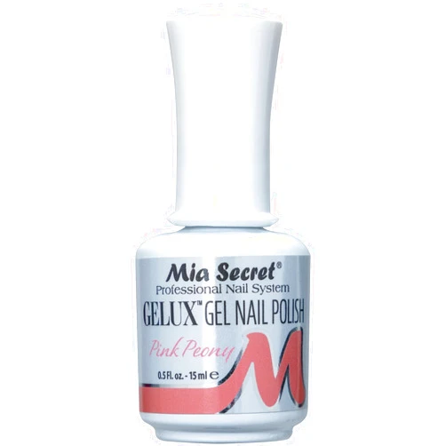 Mia Secret Gelux Soak-off gel nail polish color Pink Peony - Gel polish cured with nail lamp - Esmaltes para uñas en gel de larga duración para lampara uv - Esmalte en gel Mia Secret color Pink Peony