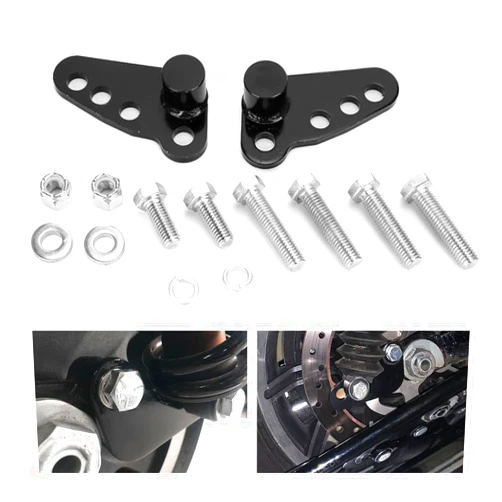 TOPMOUNT DeYeShiKi 1-3'' Adjustable Rear Lowering Drop Kit Compatible With 2002-2016 Harley Electra Glide Road King Touring Motorcycle Sportster