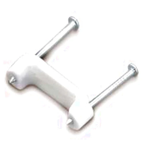 Gardner Bender PS-75 Insulated Staples, ¾ Inch, Secures Romex, UF & (NM) Non-Metalic Cable, Polyethylene - UV Resistant, Splinter Free, 50 Pk, White