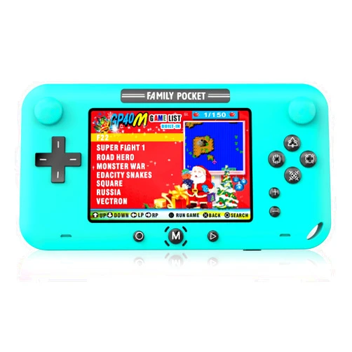 EASEGMER Games Console Kid's Handheld Games with 150 Video Games 4.0 Inch Retro Games Console Birthday Gift(Blue)