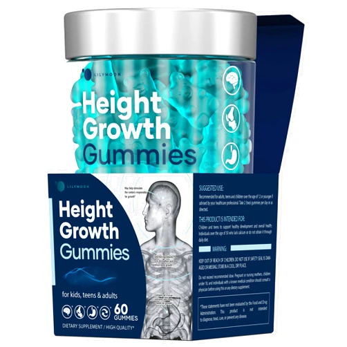 LM LILYNUTRAMOON Height Growth Gummies Multivitamins, Natural Height Increase Supplement with Calcium, Zinc, K2 D3, Magnesium, Bone Strength Density Support, Grow Taller Gummies for Adults, Kids, Bone Support Complex